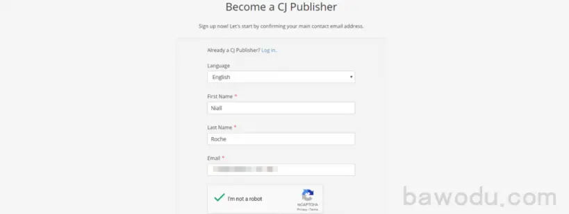 Cj Publisher Sign Up Form
