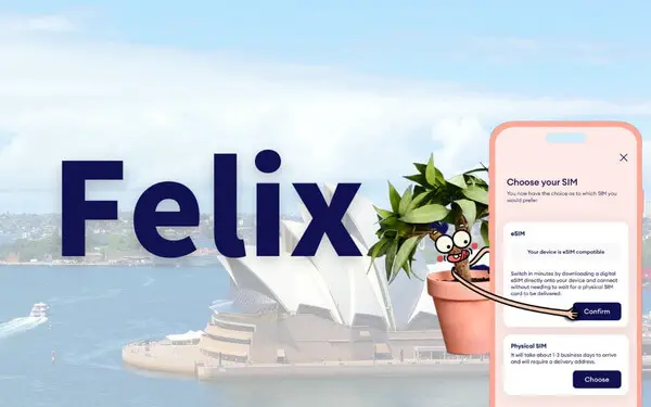 Felix eSIM澳大利亚电话卡/保号卡申请教程，可中国漫游