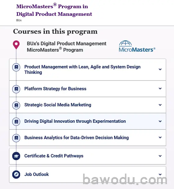 MicroMasters Program in Digital Product Management