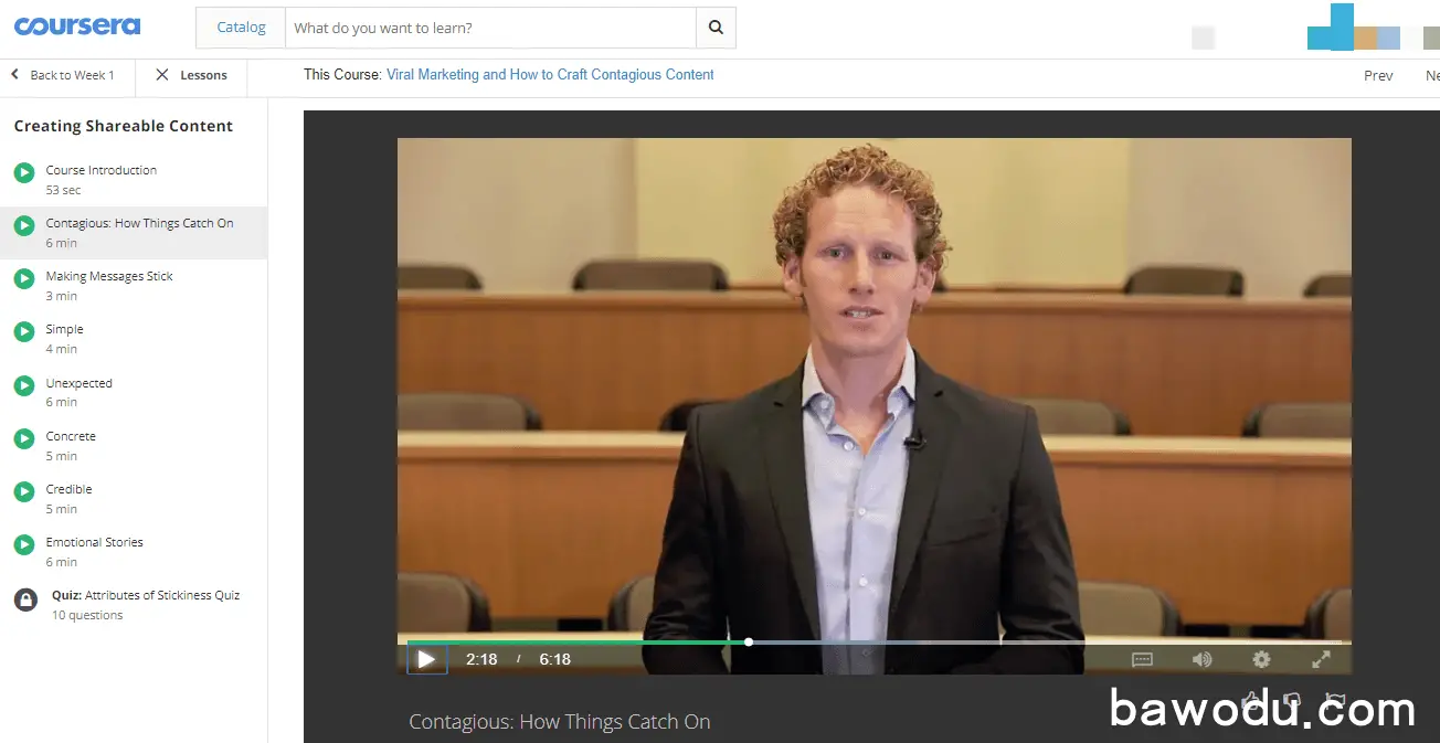 Coursera - Viral Marketing and How To Craft Contagious Content