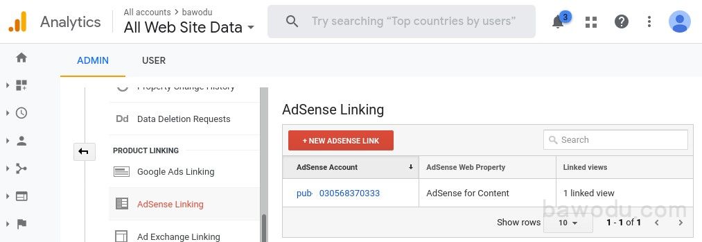 Google Analytics关联Google AdSense