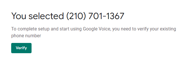 Google Voice号码验证