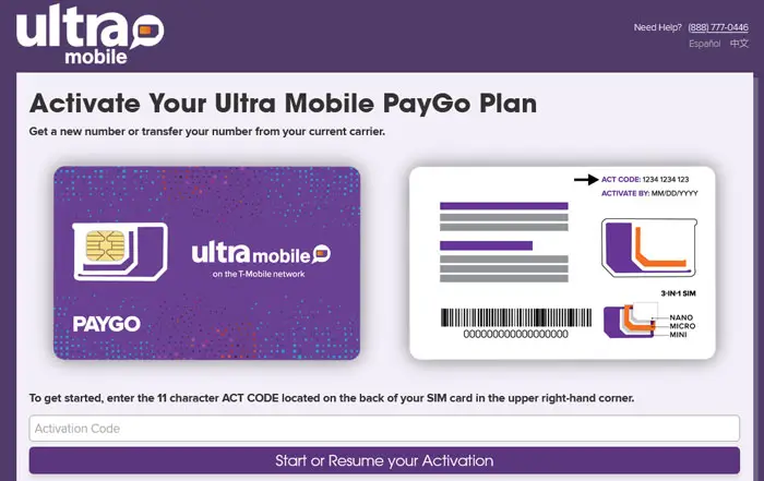 Ultra Mobile Paygo新版激活方法